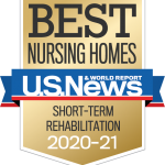 U.S. News and World Report Best Nursing Home Short-term Rehabilitation 2020-22021Award image