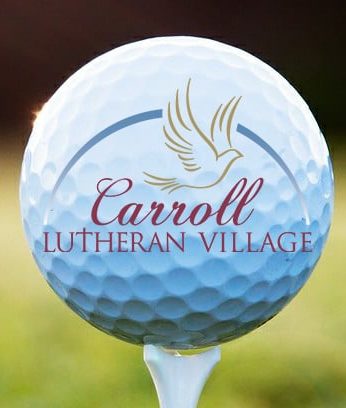 Golf ball on a golf ball tee image that reads 2021 Golf Tournament, Friday, June 4.