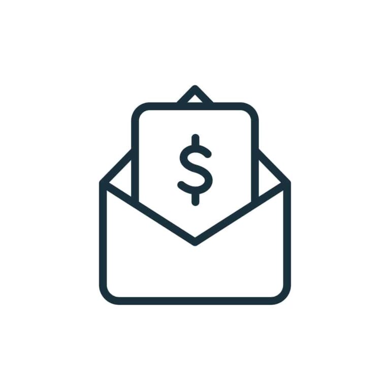 Icon representing mail-in payment option