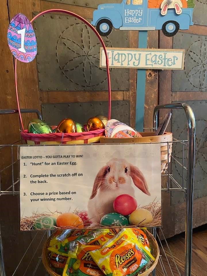 CLV's Carole Waddell made an Easter Display