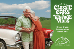Classic Cars and vintage vibes with loving older adult couple.