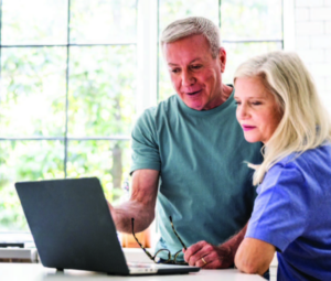 Older adults looking online for tips to avoid scammers.